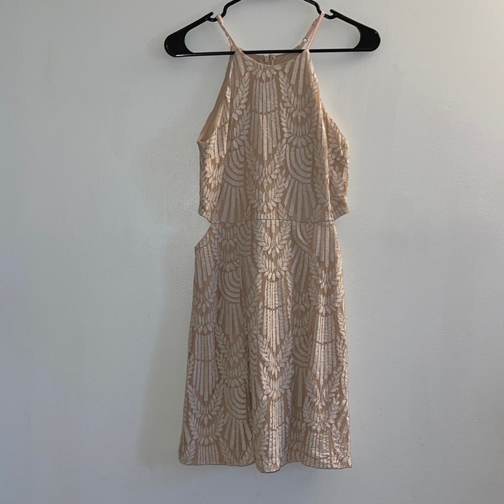 Lulus Floral Cut Out Dress
